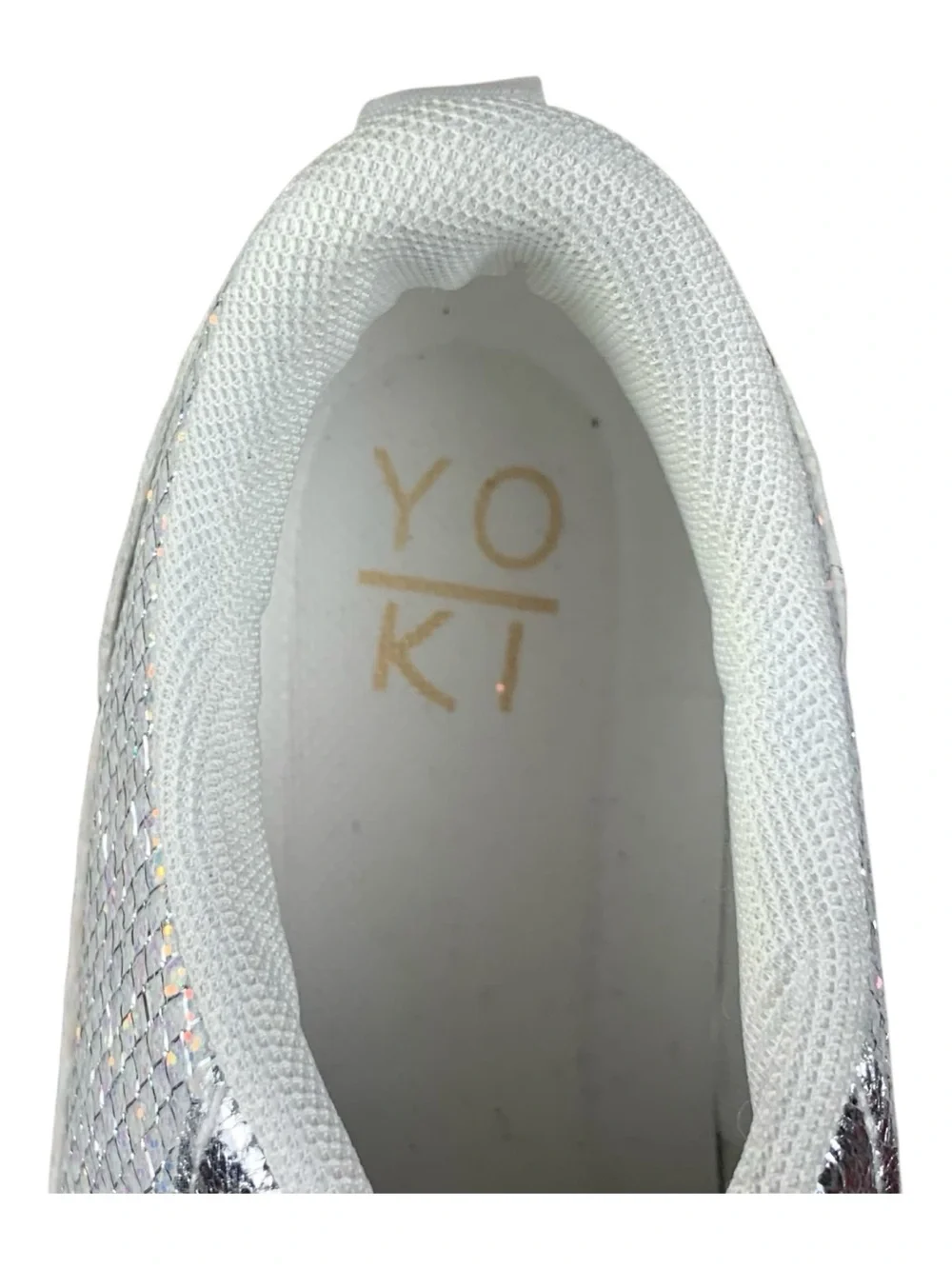 Women's Yoki Roxann Silver Iridescent Sneaker Lace Up Platform Urban  Size‎ 8
